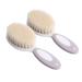 Healvian 2pcs Baby Shampoo Set Baby Brushes for Hair Shower Hair Brush Scalp Comb Infant Grooming Brush Baby Bristle Brush Infant Hair Brush Infant Care Hair Brush Wool Brush Plastic  Wool