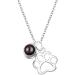 Personalized Dog Paw Print Necklace - 925 Sterling Silver Photo Chain - Pet Memories Jewelry Gift for Women - Buy Online on GoSupps.com