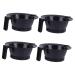 STOBAZA Kit de 4 Bols de Teinture Capillaire Plastique Poign e Antistatique Noir Taille Moyenne pour Salon et Utilisation Professionnelle Outil de Coloration Cheveux sans Gaspillage