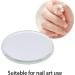 Luroze Mirror Round Glass Nail Art Palette - Small Empty Manicure Holder Board for Women Girls - White - Buy Online on GoSupps.com