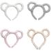 QOKLIYUI New Cute Plush Bear Ear Headband Wide Applicable Occasion And Premium Polyester Round Mouse Bear Ears Makeup Hair Hoop Grey - Buy Online on GoSupps.com