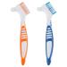 Denture Brushes 2 Pack Portable Denture Cleaning Brushes Double Sided Denture Brushes for Denture Care