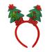xbiez Mistletoe Headband for Christmas Head Boppers Headwear Hair Hoop for Halloween Christmas Headpiece Party Supplies Magenta