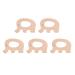 5Pcs Beech Wooden Teething Toy | Elephant Shape | Natural Baby Nursing Accessories - Buy Online on GoSupps.com