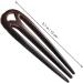 Uonlytech Hairpin Hair Accessories Hair Chopsticks for Women Carved Wood Hair Fork Retro Hair Fork U Shaped Hair Wooden Hair Fork 3 Prone Hair Pin Hair Bun Miss Sandalwood French Supplies Black - Buy Online on GoSupps.com