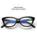Tayaar Retro Cateye Blue Light Blocking Glasses for Women | PC Large Frame Color Block Design | HD Lens Readers 3.5x - Black & Dark Green - Buy Online on GoSupps.com