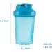 KANGSIT Protein Shaker Bottle with Stainless Steel Mixing Ball BPA- and DEHP-free Leakproof Flip On Lid- Protein & Supplement Shaker Bottle 400ml Blue - Buy Online on GoSupps.com