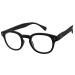 JOOX Vintage Reading Glasses with Spring Hinges Reading Aid for Men and Women Blue Light Filter Reader Black 2.0 x