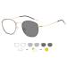 Lanomi Self -tinting progress reading glasses women men progressive multifocus sun reading glasses large metal frame uv400 protection reading help blue light filter varifocal glasses black gold 1.5 dioptria