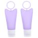 minkissy 1 Set 2 Silica Gel Bottle Empty Squeeze Containers Body Wash Empty Silicone Bottle Cleaning Soap Condiment Bottle Cream Makeup Lotion Dispenser Purple Makeup Stand Travel Portable 16X6cm Purple