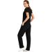 Minty Mint Women's V Neck Stretch Medical Scrub Set - Medium Black - Buy Online on GoSupps.com