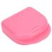 Dental Retainer Box lighter and portable oral protection container for dentists for dentures for dentistry for the dental clinic (pink)