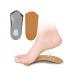 3/4 Leather Orthotic Inserts with Metatarsal Pad  Arch Support Insoles Shoe and Padding at The Heel for Men and Women EU37-38/US W7-8 3/4 Leather Orthotic Inserts