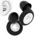 Earrings for sleeping - soft reusable noise earplugs silicone hearing protection earplugs + 8 attachments in XS/m/l noise reduction by 27 dB learn to work for concert white black and white