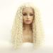 Bghjue Fashion Short Curly Kinky for Women Fluffy Wavy Synthetic Hair Wig Natural Big Curl Hair Afro Kinky Wig with Bangs for White And Women With Free Cap Wigs