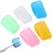 5 pieces of portable travel toothbrush covers toothbrush head protection toothbrush caps for at home office hotel and outdoor colorful modern