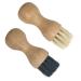 2 Pieces Shoe Polish Applicator Brushes Professional Bristles Pig Hair Brushes Wooden Handle Hair Bristles Brushes for Sofas Bags Furniture
