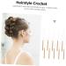 Baluue 18 Pcs Wooden Handle Wig Crochet Hair Braiding Tools Bead Link Threader Stainless Steel Khaki - Buy Online on GoSupps.com