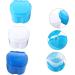 Buy Healeved 6 STK Prosthesis Box | Portable Dental Prosthesis Case with Basket | Travel-Friendly False Teeth Holder | Clean Plastic Containers in White & Blue - Buy Online on GoSupps.com
