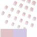 French False Nails Extra Short - 24 Pcs Short Square Full Cover Press on Nails - Cute Purple Nude Acrylic Fake Nails for Women & Girls - Buy Online on GoSupps.com