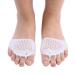 Toe Separators 1 Pair Silicone Bunion Straightener Hallux Valgus Corrector Foot Care Toe Protector for Women & Men(White)