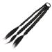 MAGICLULU to weave decorate Hair piece three shares synthetic braided ponytail extension elastic hair bands ponytail hairpiece band girl braided wigs wig High temperature wire 45X6CM Black