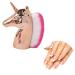 Unicorn make-up brushes for nail art powder foundation blush contour manicure rainbow horse large brush for face and hands (rose gold)