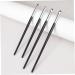 FOMIYES 4pcs Eyeliner Brush Kit Horse Hair Black Fine Precision Eyeliner Brush - Buy Online on GoSupps.com