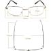 Shop Inlefen Vintage Metal Frame Rectangle Reading Glasses - +4.00 to +6.00 | Stylish Eyewear with Case | International Shipping Available - Buy Online on GoSupps.com