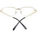 Half Frame Reading Glasses for Men & Women - Metal Rectangular Frame Spring Hinge Glasses Strap Gold 2.5 Diopters - Buy Online on GoSupps.com