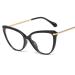 KDOQ Tr90 Cat Eye Blue Light Blocking Glasses for Women Anti Eyestrain Computer Gamer Eyewear Black