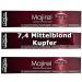 3x L 'Oreal MAJIREL 7.4 Medium Blonde Copper Hair Colour Cream 50ml