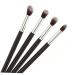 BIUDECO 4pcs Set Eye Make-up Brush Kit Makeup Caboodle Lip Scruber Eye Shadow Brushes Makeup Tool Black