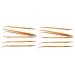 minkissy 2Pcs Eyeliner Sharpener Cosmetic Eyeliner Bamboo Brush Brush Double Head