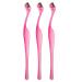 3pcs Facial Treatment Tool Eyebrow Lip Shaver Trimmer Blade Knife Razor Hair Remover Pink