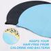 Flintronic Silicone Bathing Cap for Long Hair - Waterproof Hypoallergenic Unisex Swimming Cap (Black & Blue) | International Shipping - Buy Online on GoSupps.com