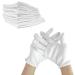 Dinghaole 5 Pairs of Cotton Gloves White Eczema Cotton Moisturising Gloves for Dry Hands Also Enjoy Three Different Sizes for Men Women and Children Breathable Washable Stretchable Gloves