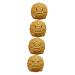 Healeeved 4 piece -S or Feng Shui letter complaint Kylin statue made of wood Baoding balls protective trailer from brass pi yao tea pet tool training ball old box tree handheld