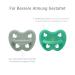 Hevea Natural Rubber Pacifier - Jaw-Friendly Design 3-36 Months | Hygienic One-Piece Soft & Durable - 2-Pack (Dusty Mint & Green Mint) - Ideal for Newborns & Toddlers - Buy Online on GoSupps.com