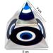 Aashita Creations Feng Shui Crystal Evil Eye Pyramid - Vastu Correction & Spiritual Healing (5 Cms) - Buy Online Internationally - Buy Online on GoSupps.com