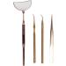 Shanrya Eyelash Extension Tweezers Mirror Set Eyelash Extension Mirror 4Pcs Detachable High Definition for Makeup Rose Gold - Buy Online on GoSupps.com