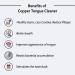 Pure Copper Tongue Cleaner - Set of 12 Pieces | Improve Oral Health - Buy Online on GoSupps.com