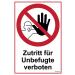 Nothlok safety work banned banned shield 30x20 cm - prohibition signs for private property: no passage access for unauthorized prohibitions - sign from PVC UV -resistant entering 30 x 20 cm 1 piece