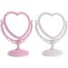 Hiinice Heart Shaped Rotatable Double Sided Makeup Mirror - Beige - Buy Online on GoSupps.com