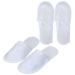 DBOO 2 pair of disposable house shoes-closed toe area Spa slippers women hotel slippers for party guests travel at home hotel (white) white unit size
