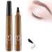 2024 New Magic Eyebrow Pencil Magic Eyebrow Pencil 3d Waterproof Upgraded Magic Eyebrow Pencil Waterproof Microblading Eyebrow Pen Eyebrow Contouring Pen Waterproof. (light brown)