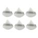 1-12Pcs Triangle Velvet Powder Puff Flours Mini Face Makeup Sponge Cosmetics Soft Cotton Face Powder Puff Lightweight Washable (Color : 6Pcs-White)