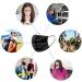 Black Disposable Face Masks - 100 Pcs 3-Ply Safety Mouth Covers for Men & Women - Buy Online on GoSupps.com