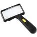 Professional Oversized Rectangular 2X Ultra Bright Rectangular Handheld LED Magnifier Reading Lens for Seniors Low Vision Books Magazines Newspapers Maps and More Full of Stars