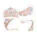 Birthday Queen Sash & Rhinestone Tiara Set - Rose Gold Bridal Crown Headpieces - Buy Online on GoSupps.com